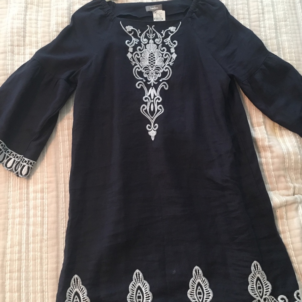 Neiman Marcus Linen Tunic Dress